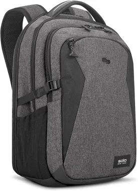 Solo New York Laptop Backpack for Women & Men -Carry On Bookbag for Travel & Work, Lightweight Bag, Side Mesh Pockets, Padded Straps, Fits 15.6" Computer - Unbound, Black