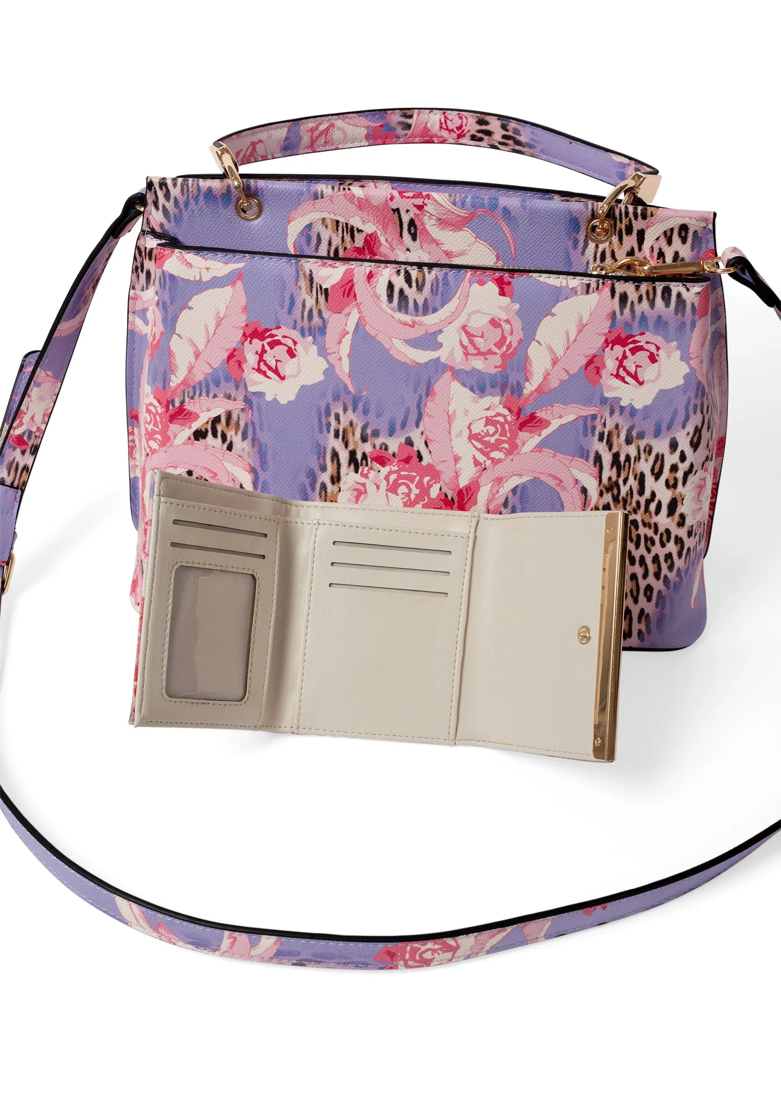 Structured Everyday Handbag - Purple Multi