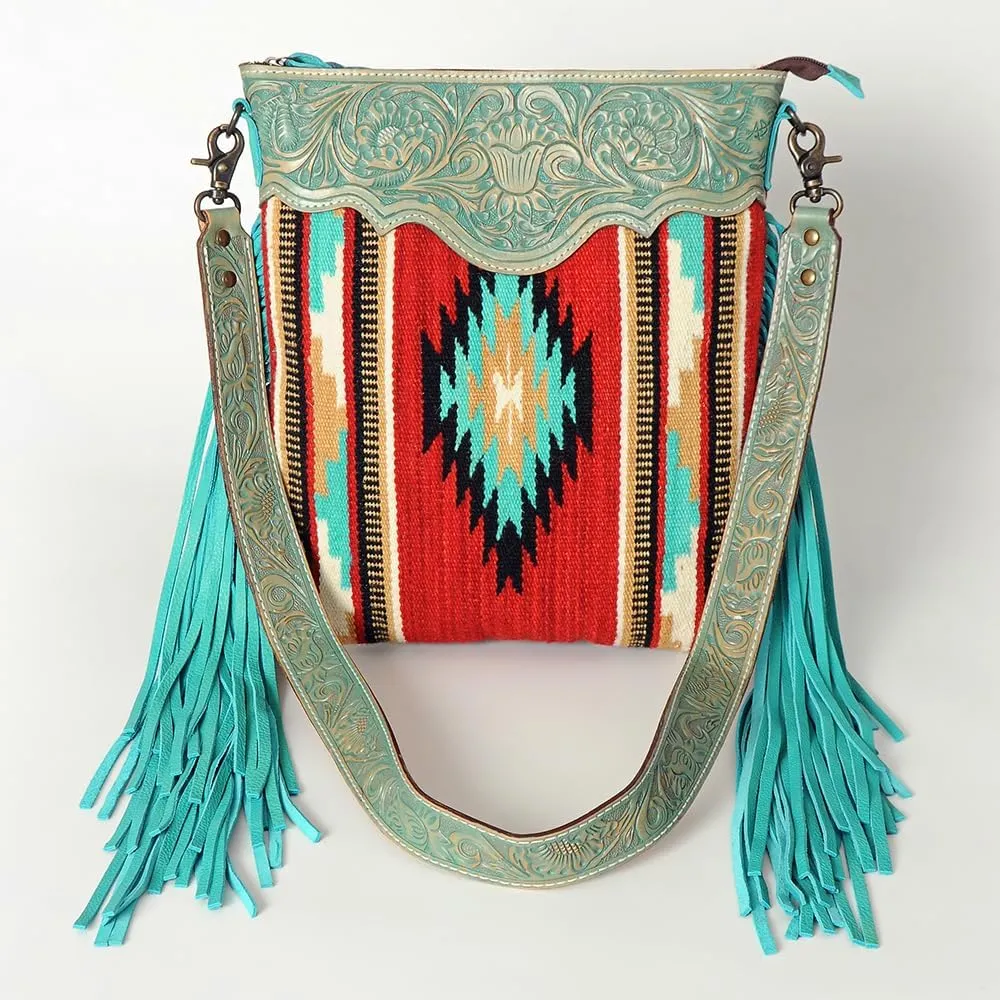 Western Women's Handbag: American Darling Saddle Blanket Leather Crossbody Purse