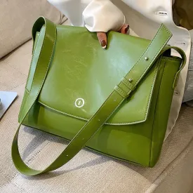Women Retro Unicolor Messenger Bag