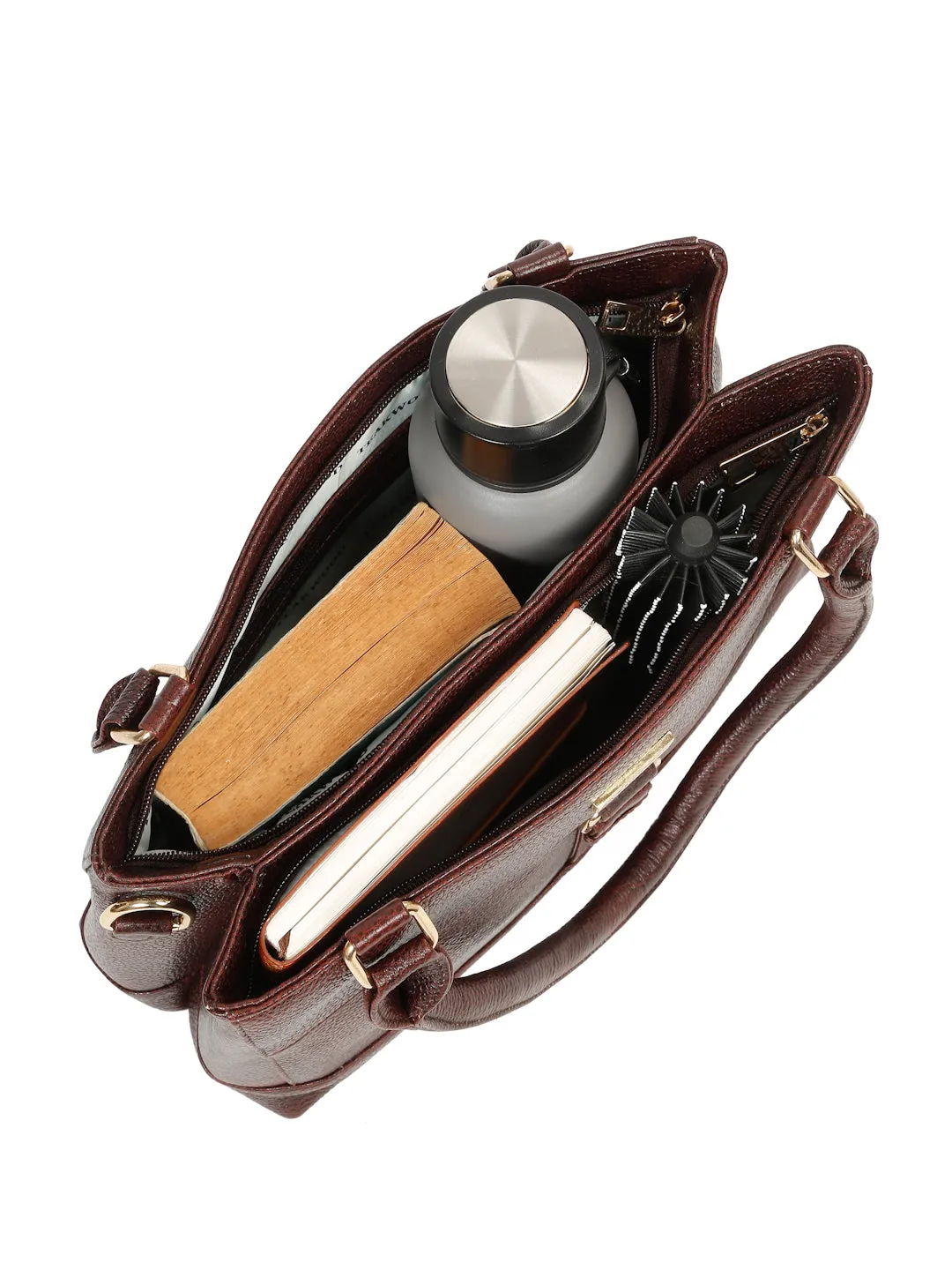 Women's Textured Leather Structured Bag